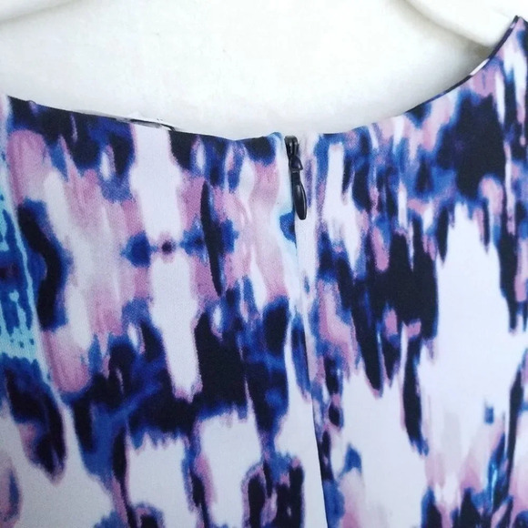 Calvin Klein Dress Size XS Multicolor Jersey Tie Dye Ruched Bodycon Mini - Picture 11 of 12